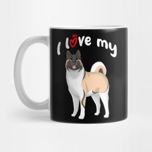 I Love My Akita Dog Mug